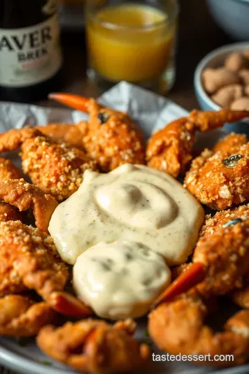 Crispy Fried Soft Shell Crab with Spicy Aioli presentation