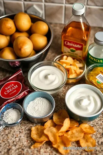 Crispy Homemade Sour Cream and Onion Chips ingredients