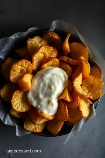 Crispy Homemade Sour Cream and Onion Chips presentation