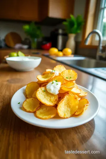 Crispy Homemade Sour Cream and Onion Chips steps