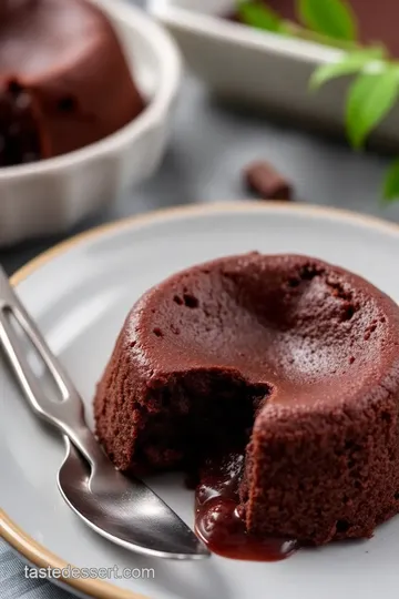 Decadent Chocolate Lava Cake presentation