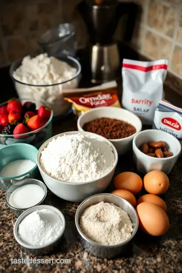 Decadent Chocolate Strawberry Shortcake ingredients