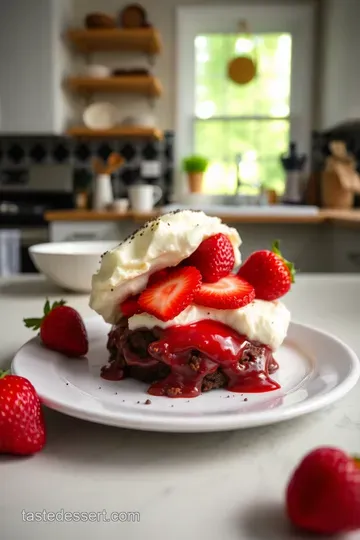 Decadent Chocolate Strawberry Shortcake steps