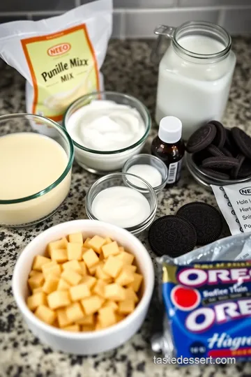 Decadent Oreo Trifle Dessert ingredients