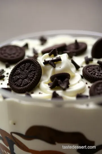 Decadent Oreo Trifle Dessert presentation