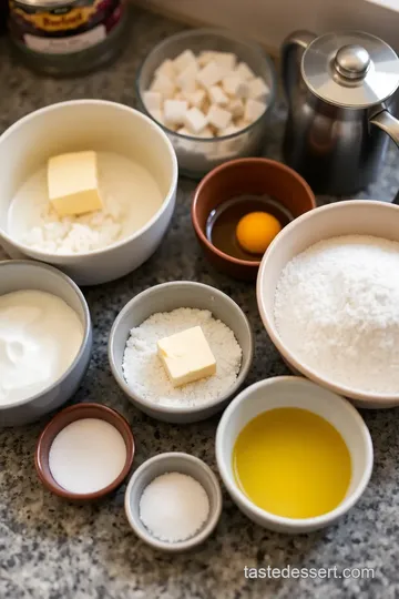 Desserts from Monaco: Tarte à la Crème ingredients