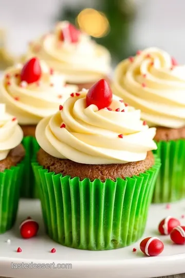 Easy Grinch Desserts – Grinchy Green Cupcakes presentation