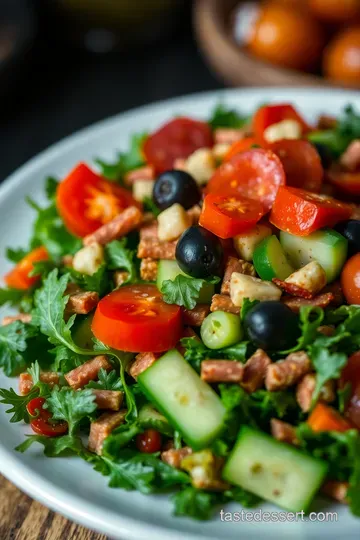Fresh & Zesty Salad in a Bag: A Quick and Easy Vibrant Antipasto Medley presentation