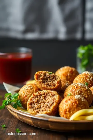 Fried Beef Rissoles - Quick and Juicy presentation