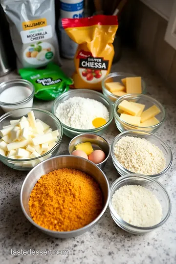 Homemade Cheese Sticks ingredients