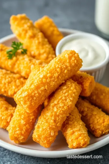 Homemade Cheese Sticks presentation