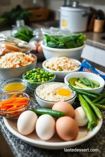 Easy Fried Rice with Frozen Vegetables ingredients