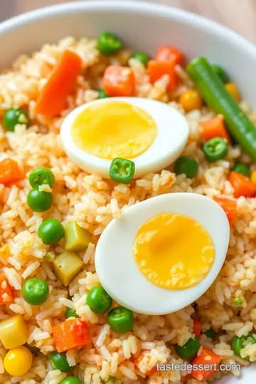 Easy Fried Rice with Frozen Vegetables presentation