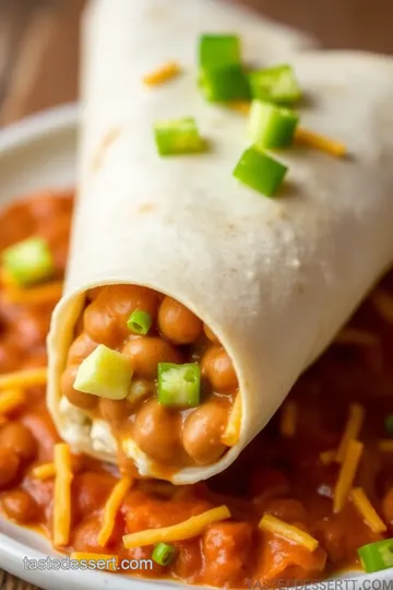 Delicious Bean Cream Cheese Burritos presentation