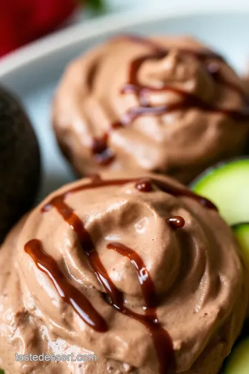 Creamy Chocolate Avocado Dip presentation