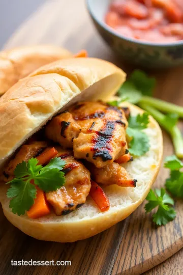 Classic Banh Mi Sandwich presentation