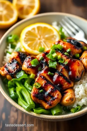 Japanese Teriyaki Chicken Bowl presentation