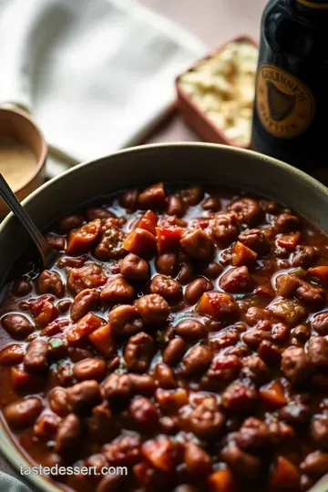 Hearty Guinness Stout Chili: A Rich Flavor-Packed Bowl! presentation