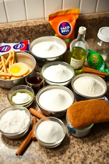 Homemade Taco Bell Cinnamon Twists ingredients