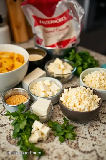 Three-Cheese Fettuccine Alfredo ingredients