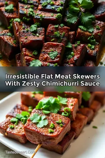 Irresistible Flat Meat Skewers with Zesty Chimichurri Sauce