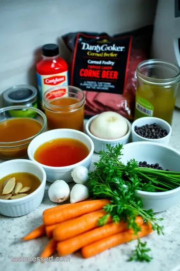 Irresistible Slow Cooker Corned Beef: Tender and Flavorful ingredients