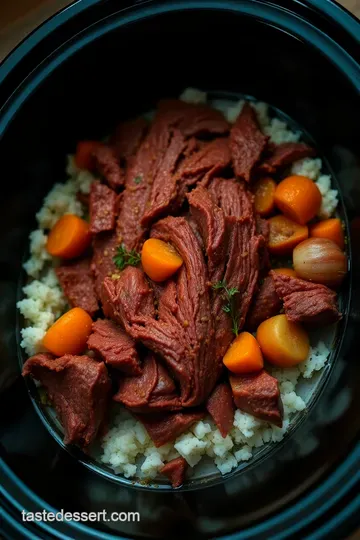 Irresistible Slow Cooker Corned Beef: Tender and Flavorful presentation