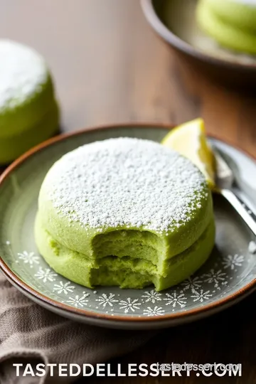 Japanese Dessert Plate with Matcha Mochi Yuzu Cheesecake and Anko presentation