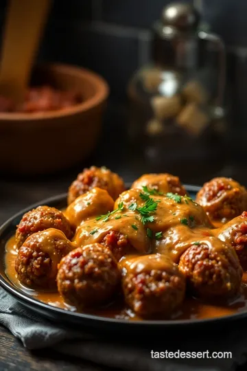 Juicy Meatballs with Rich Gravy presentation