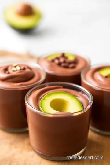 Chocolate Avocado Mousse presentation