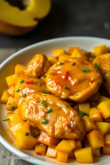 Mango Habanero Glazed Chicken presentation