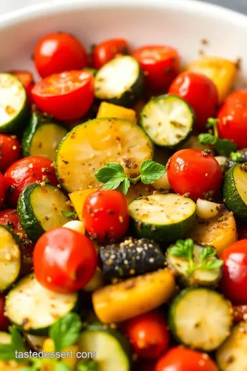 Oven-Baked Veggie Medley Delight presentation