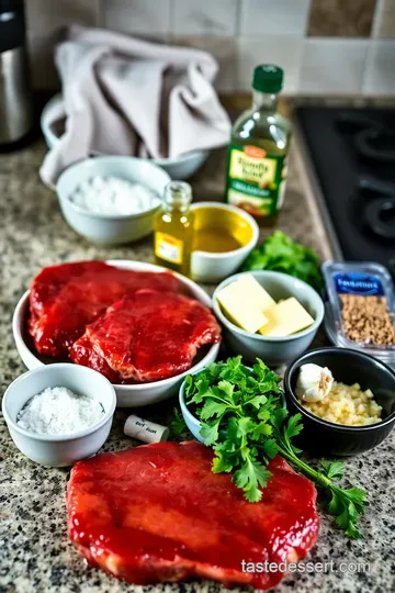Perfectly Seared Sirloin Strip Steak with Garlic Herb Butter ingredients