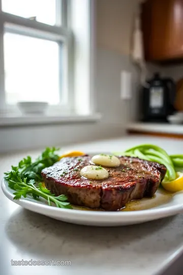 Perfectly Seared Sirloin Strip Steak with Garlic Herb Butter steps