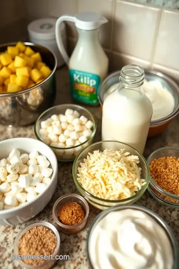 Pineapple Fluff Dessert with Evaporated Milk ingredients