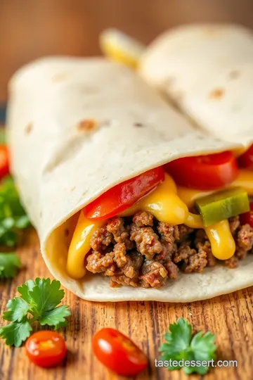 Quick Big Mac Wraps with Tasty Sauce presentation