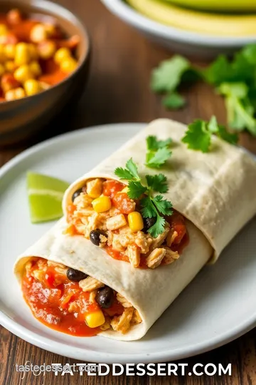 Chicken Enchilada Burrito presentation