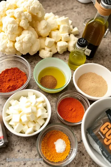 Spiced Roast Cauliflower Salad with Tahini Dressing ingredients