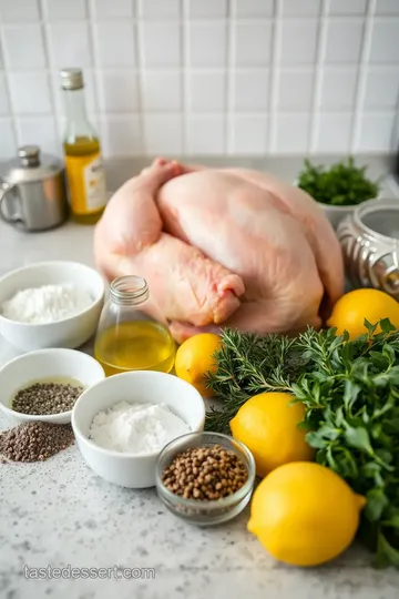 Herb-Roasted Chicken with Garlic and Lemon ingredients