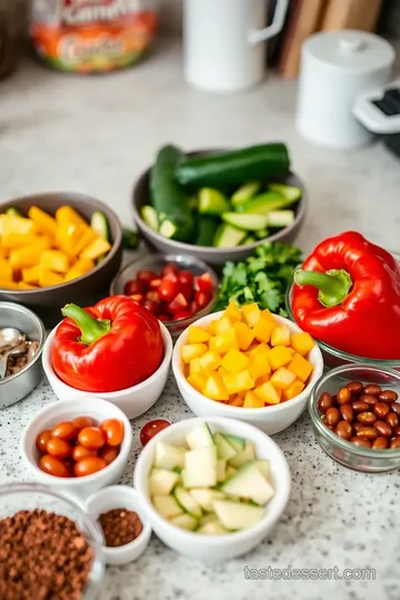 Roasted Vegetables with Spicy Sauce ingredients