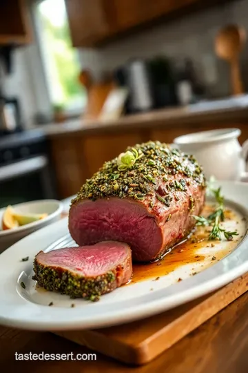 Roasted Whole Beef Sirloin with Herb Crust steps
