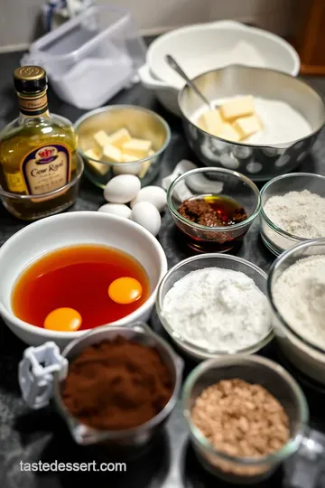 Salted Caramel Crown Royal Brownies ingredients