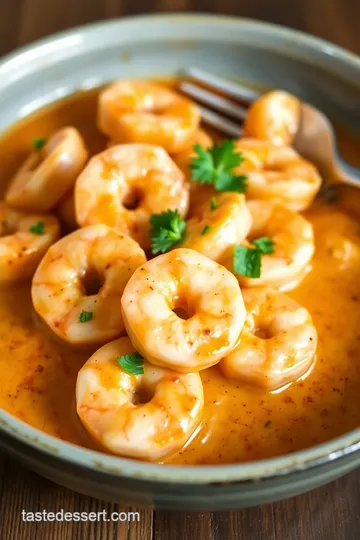 Sautéed Shrimp in Creamy Cajun Sauce presentation