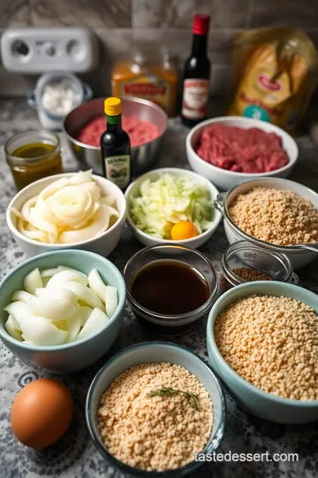 Savory French Onion Meatloaf with Melted Gruyère ingredients