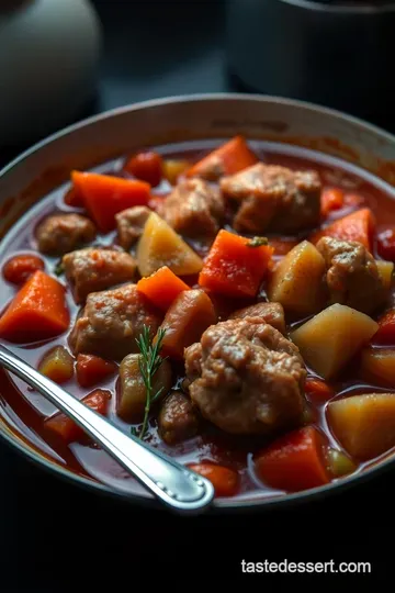 Savory Turkey Neck Stew: A Hearty Comfort Bowl presentation