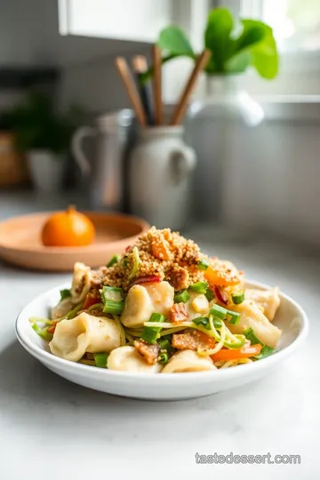 Sesame-Soy Dumpling Salad steps