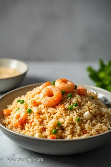 Shrimp Fried Rice: A Sizzling Seafood Delight presentation