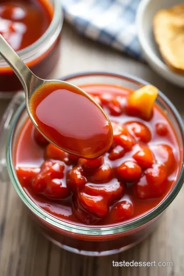 Sweet and Tangy Jelly Barbecue Sauce presentation