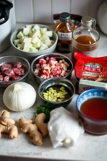 Slow-Cooked Tendon Beef Stew ingredients