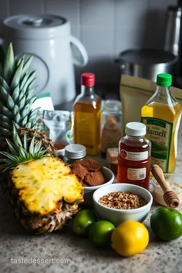 Smoky Grilled Pineapple with Honey-Lime Drizzle ingredients